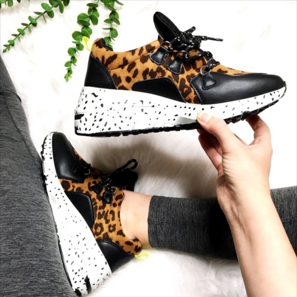 Madden Girl Shoes Madden Girl Leopard Sneakers Lime Green Stripe